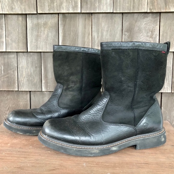 wolverine black leather boots